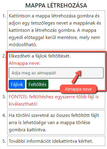 Fájlok feltöltése